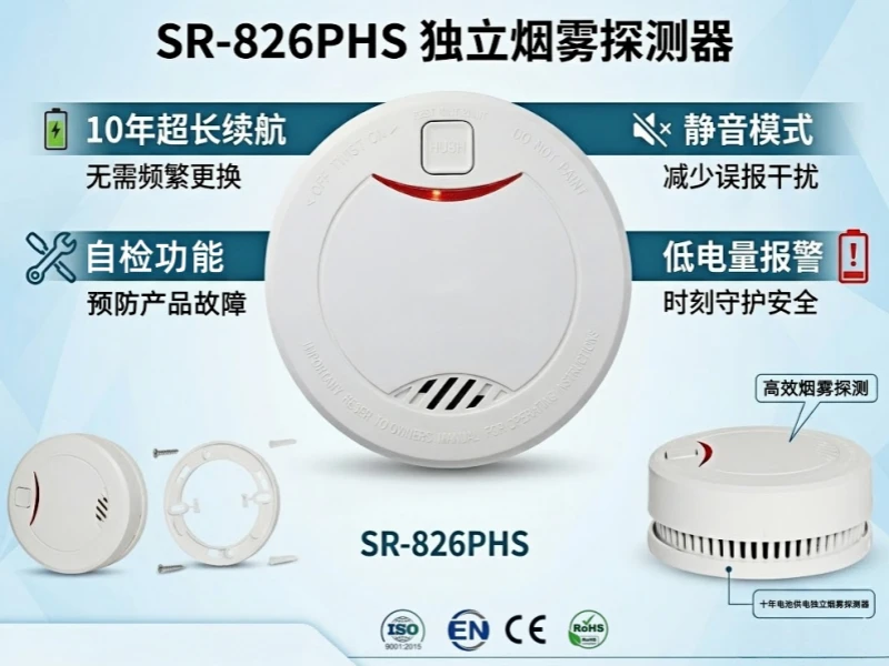 SR-826PHS 独立烟雾探测报警器 SR-826PHS 独立烟雾探测报警器
