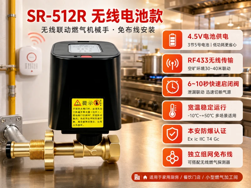 SR-512R 无线电池款燃气机械手 SR-512R 无线电池款燃气机械手
