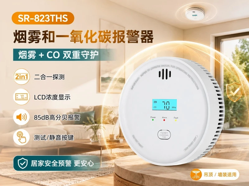 SR-823THS 烟雾和一氧化碳报警器
