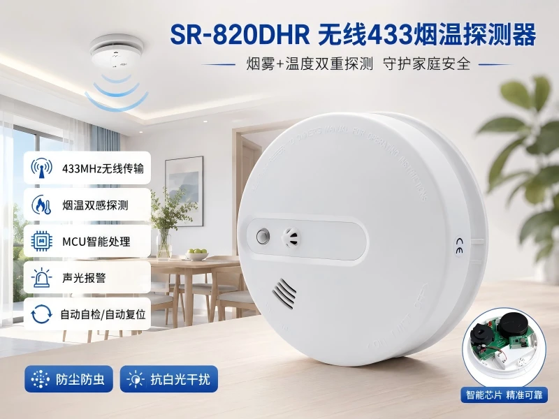 SR-820DHR 无线433烟温探测器