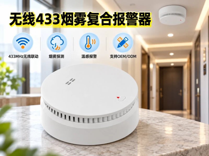 433MHz无线烟温复合报警器怎么选？B端采购与替换指南