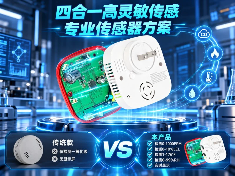 四合一气体探测器高灵敏传感 四合一气体探测器高灵敏传感