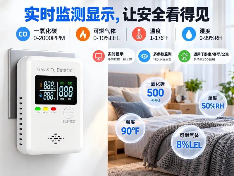 复合式可燃气体一氧化碳报警器 复合式可燃气体一氧化碳报警器