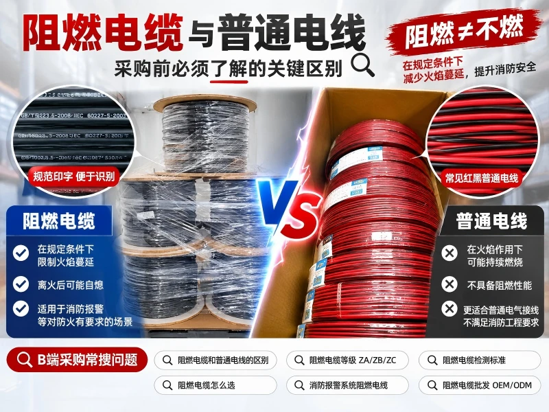 阻燃电缆与普通电线 阻燃电缆与普通电线