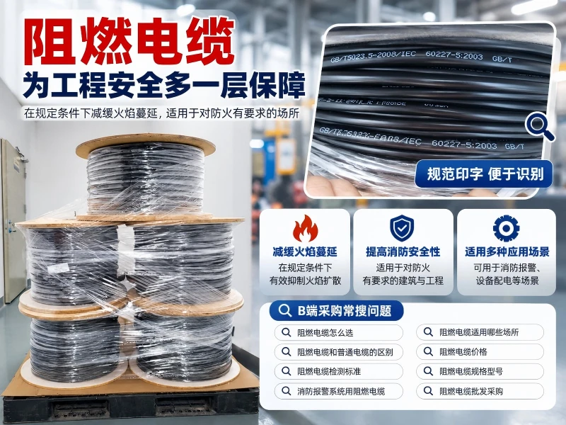 阻燃电缆为什么能减少火焰蔓延？消防工程如何正确选型？